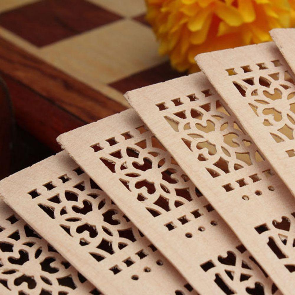 Home Decoration Gift Flower Hollow Wedding Party Fragrant Chinese Style Folding Fan Bamboo Wooden