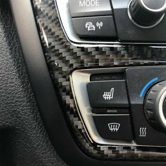 Center Console Carbon Fiber Frame CD Panel Cover Trim For BMW F30 F34 2013-2017