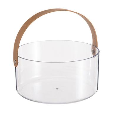 Cesto di Frutta Portatile Ciotola da Servizio per Frutta Trasparente Organizer Multiuso in Plastica con Manico per Frutta