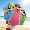 Powerpuff Girls 8 Ribs 3Fold Black Glue Uv Protection Umbrella Sun Protection Rainproof Compact Folding Umbrella For Travel Daily Use C92440