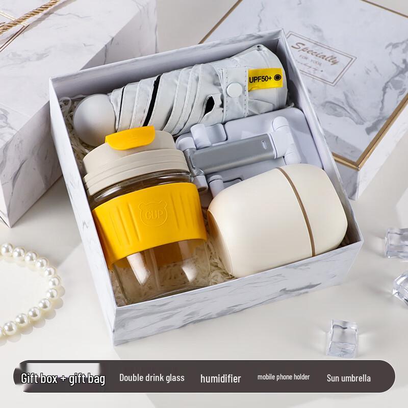 White Marble Design Multi-Purpose Gift Set