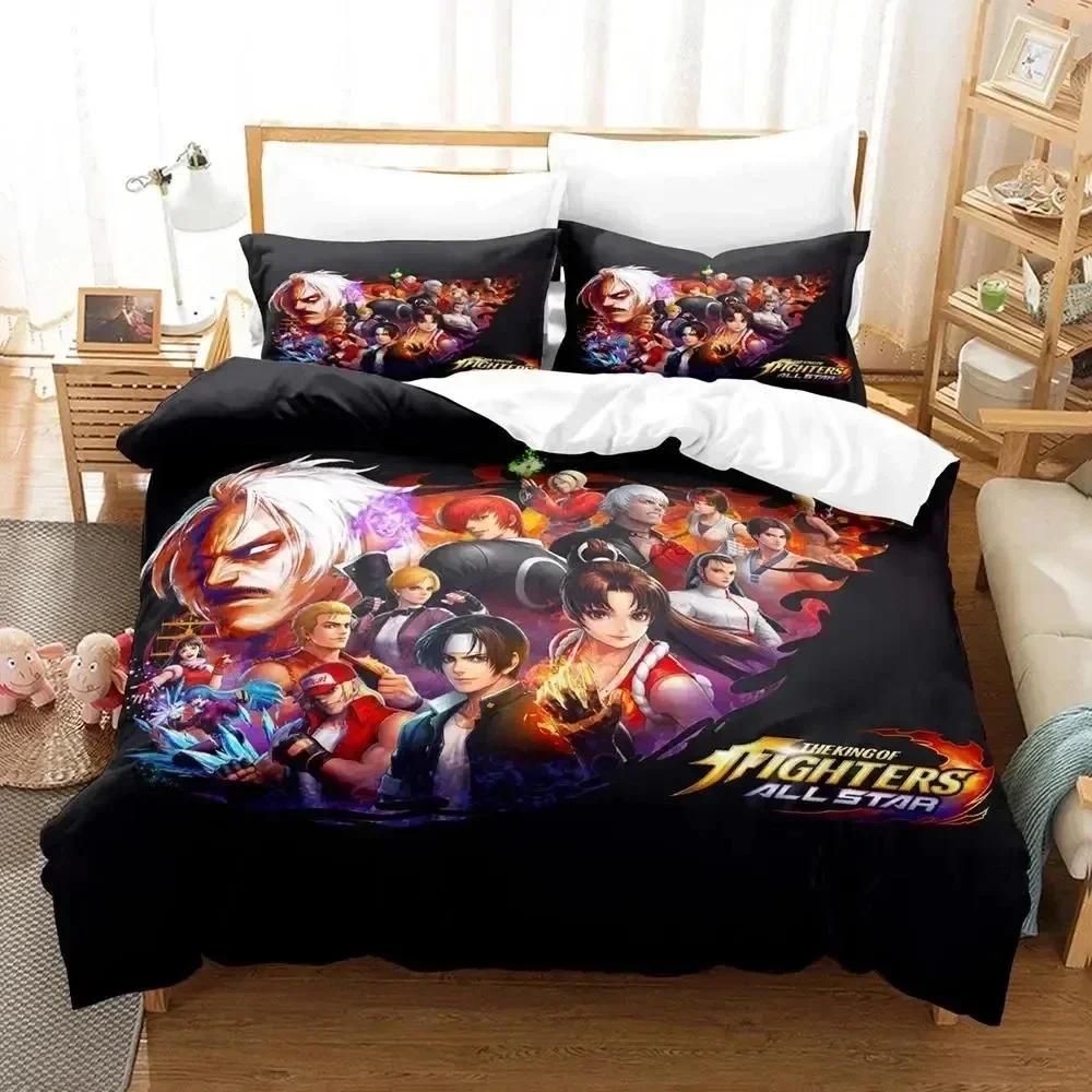 The King Of Fighter Bedding Set Printed Bed Set With Pillowcase Bed Duvet Cover Soft Queen King Size Bedclothes Home