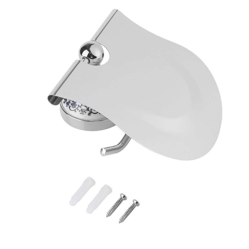 Stainless Steel Toilet Paper Holder Silver Polished Chrome Finish Paper Holder Rack Durable Wall Mounted Toilet Roll Holder