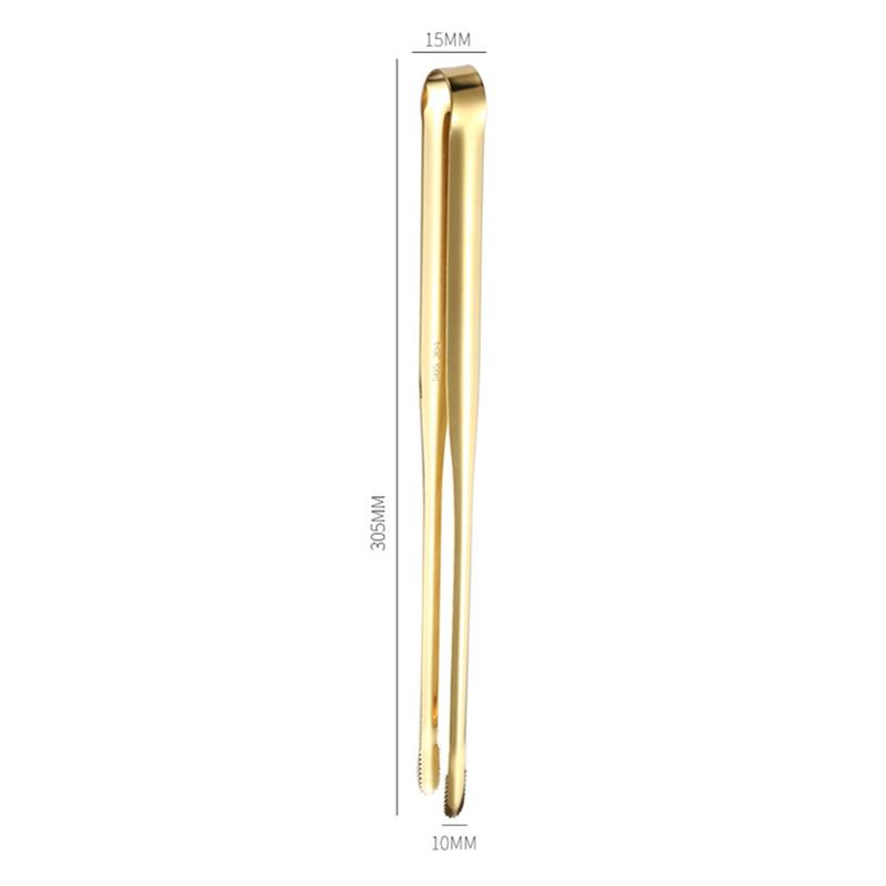 30-Styles Gold BBQ Food Tongs Steak Clip Stainless Steel Hollow Cake Bread Grill Clamp Cooking Utensils Kitchen Accessories