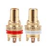 Audiophile RCA Jack Plug Copper Rhodium/Gold Plated CMC RCA Socket for Speakers Terminals Audio Wire Connectors Panel RCA Female