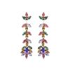Luxenter Earrings with Multi-colored Crystal 18k Gold Finish - Durblai