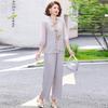 Chic 2026 Summer Embroidered Two-Piece Suit for Stylish Moms