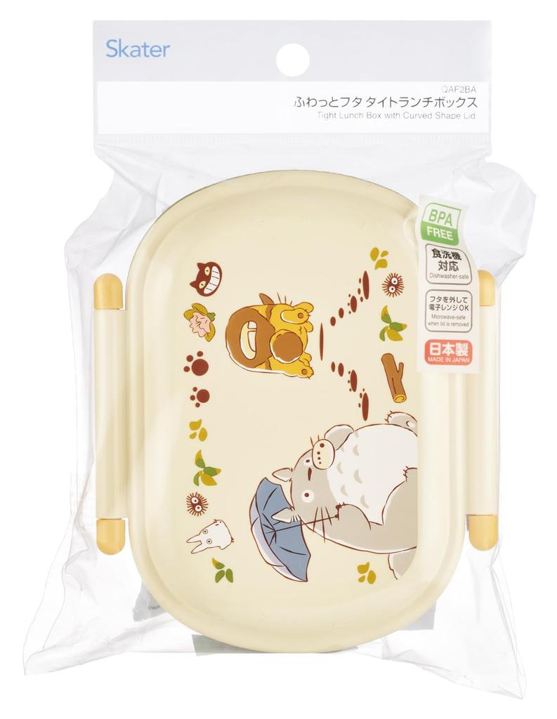 Skater Bento Fluffy Serving Single Made in Dishwasher and Microwave Ghibli Totoro and Catbus for Boys and Girls Kids' Box, Capacity, Tier, 360ml,