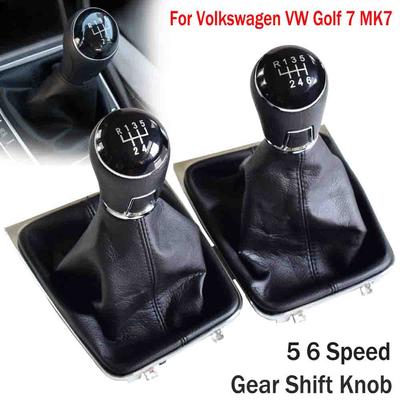 Manual Gear Shift Knob Stick Lever 5 6 Speed Fit For Volkswagen VW Golf 7 A7 MK7 VII For GTI GTD 2013-2017 With Dust-Proof Boots