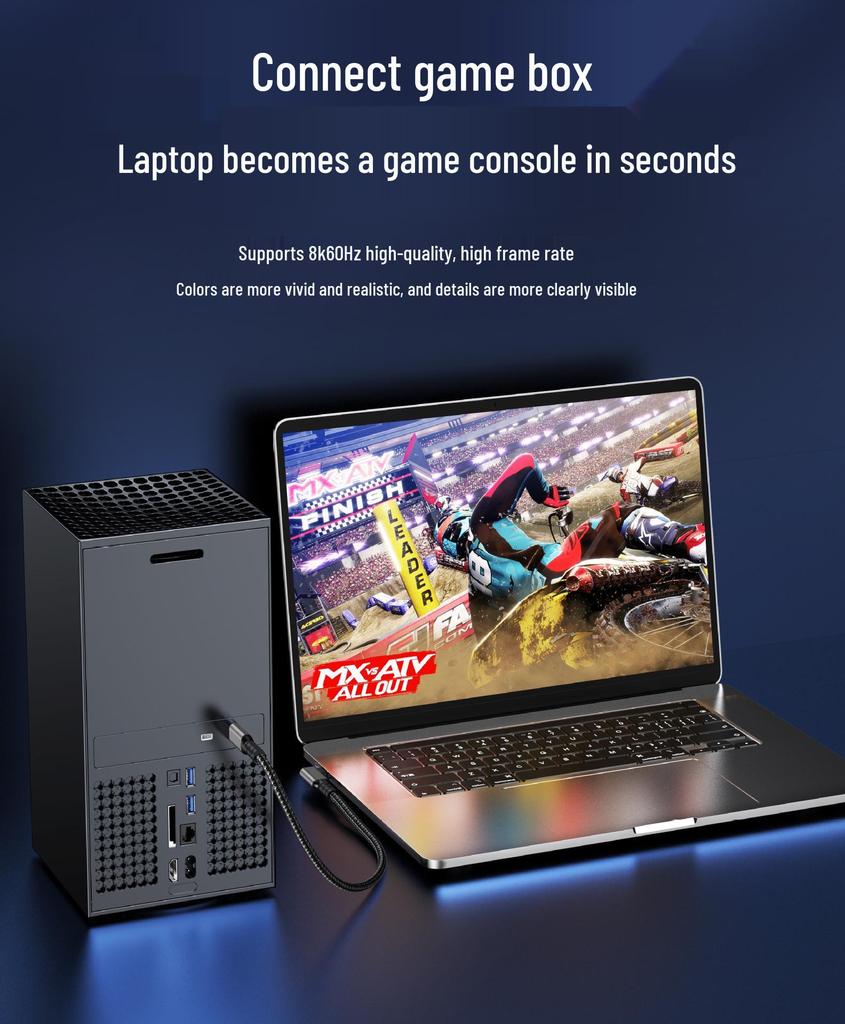 High-Speed USB 3.2 C To C Elbow 8K Screen Casting Cable, 240W 5A Fast Charge, 20Gbps