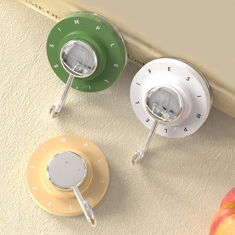 Swivel Suction Cup Bathroom Hook Markless Punch-Free Wall-Mounted Heavy-Duty Bathroom Kitchen and Furniture Storage