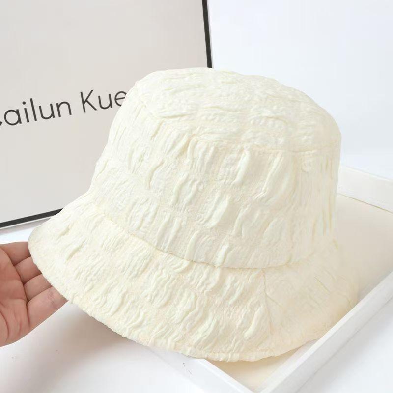 Hat women's summer new outdoor bucket hat sunscreen sunshade sun hat women's striped fashion sun hat
