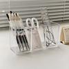 Transparent Eyebrow Pencil Brush Holder Desk Acrylic Organizer For Cosmetics Makeup Organizer Boxes Brush Containers Storage Box