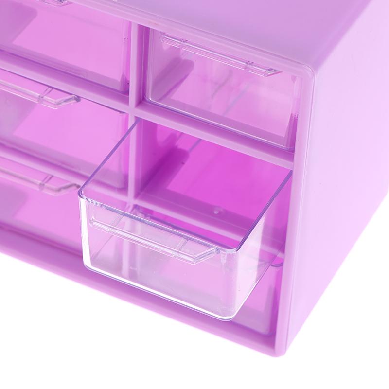 Transparent Six Grid Drawer Box Multi-Layer Desktop Storage Box Dustproof Organizing Box For Office Supplies Stationery Jewelry