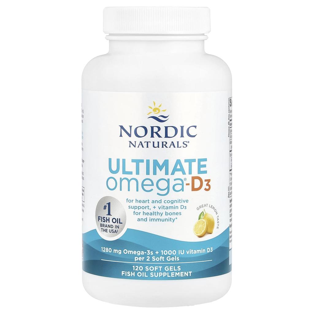 Ultimate Omega®-D3, Lemon Flavor, 120 Softgels