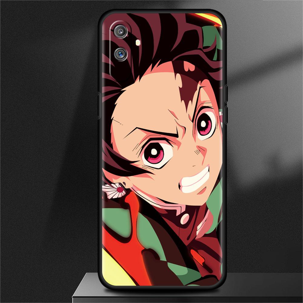 Case For Oppo Realme 8 C21Y 8i GT Neo 2 3 C21 7 9 Pro 6 C35 C20 Master C15 C12 C11 Silicone Phone Cover Demon Slayer Anime Funda