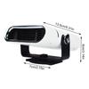 Car Heater Fan 12v Fast Heating Quickly Defrost Defogger With Cigarette Lighter Plug 360 Degree Rotary Base Car Accessories