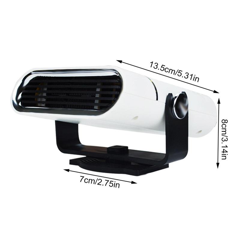 Car Heater Fan 12v Fast Heating Quickly Defrost Defogger With Cigarette Lighter Plug 360 Degree Rotary Base Car Accessories