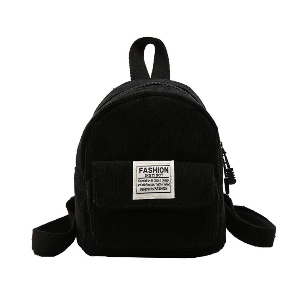 

Handbag Mini Shoulder Bags Phone Bags Women School Bags Simple Corduroy Backpack Student чорний