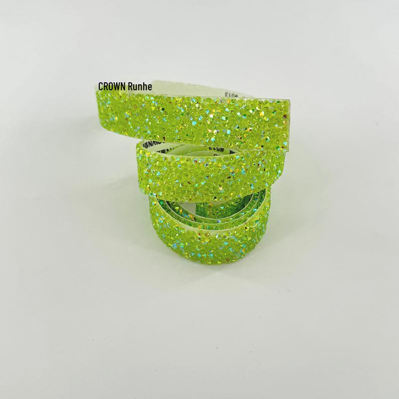 Eco-Friendly Colorful Resin Rhinestone Strips - Self-Adhesive Hotfix for DIY Crafts & Clothing Accessories