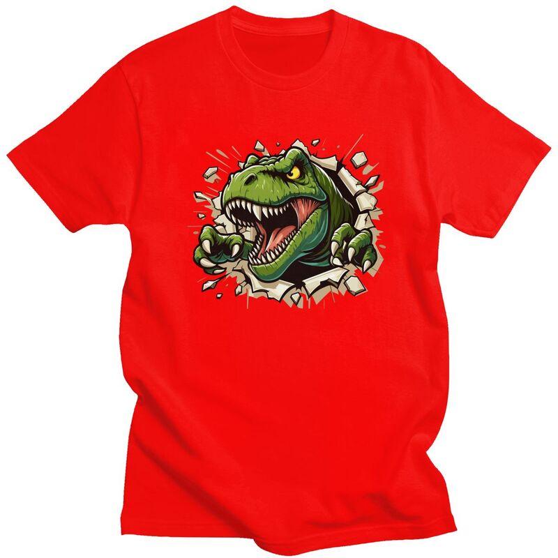 Custom Wild Trex Dinosaur Roars T Shirt Men Pure Cotton Tshirt Tees Fashion Tshirts