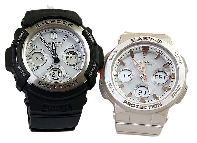 

[Casio] CASIO Pair Watch G-SHOCK G-Shock BABY-G Baby G Ana-Digi Radio Solar Genuine Pair Case Set of 2 AWG-M100S-7AJF BGA-2510-4AJF Watch