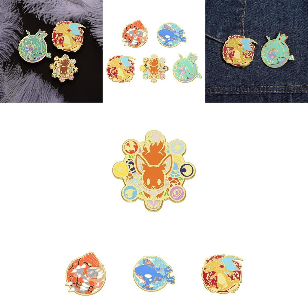 Adorable Cartoon Pokmon Legendary Monster Enamel Pin Collectible Brooch For Fans