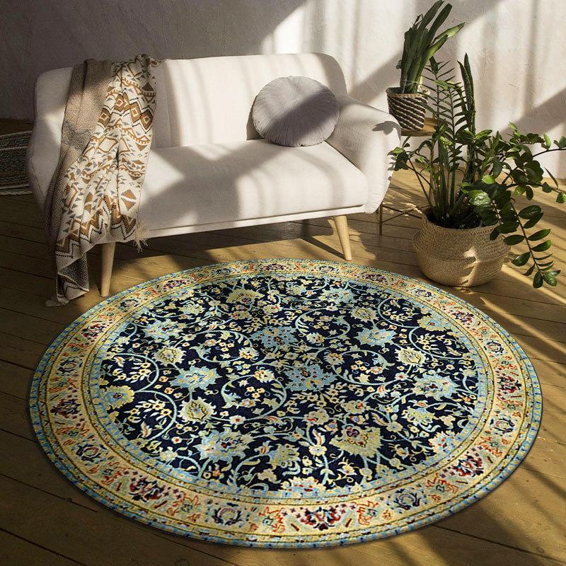 

Moroccan luxury Round Carpet Living Room Decoration Large Area Rugs for Bedroom Home Rocking Chair Floor Mat Washable Nordic Rug 80x80cm