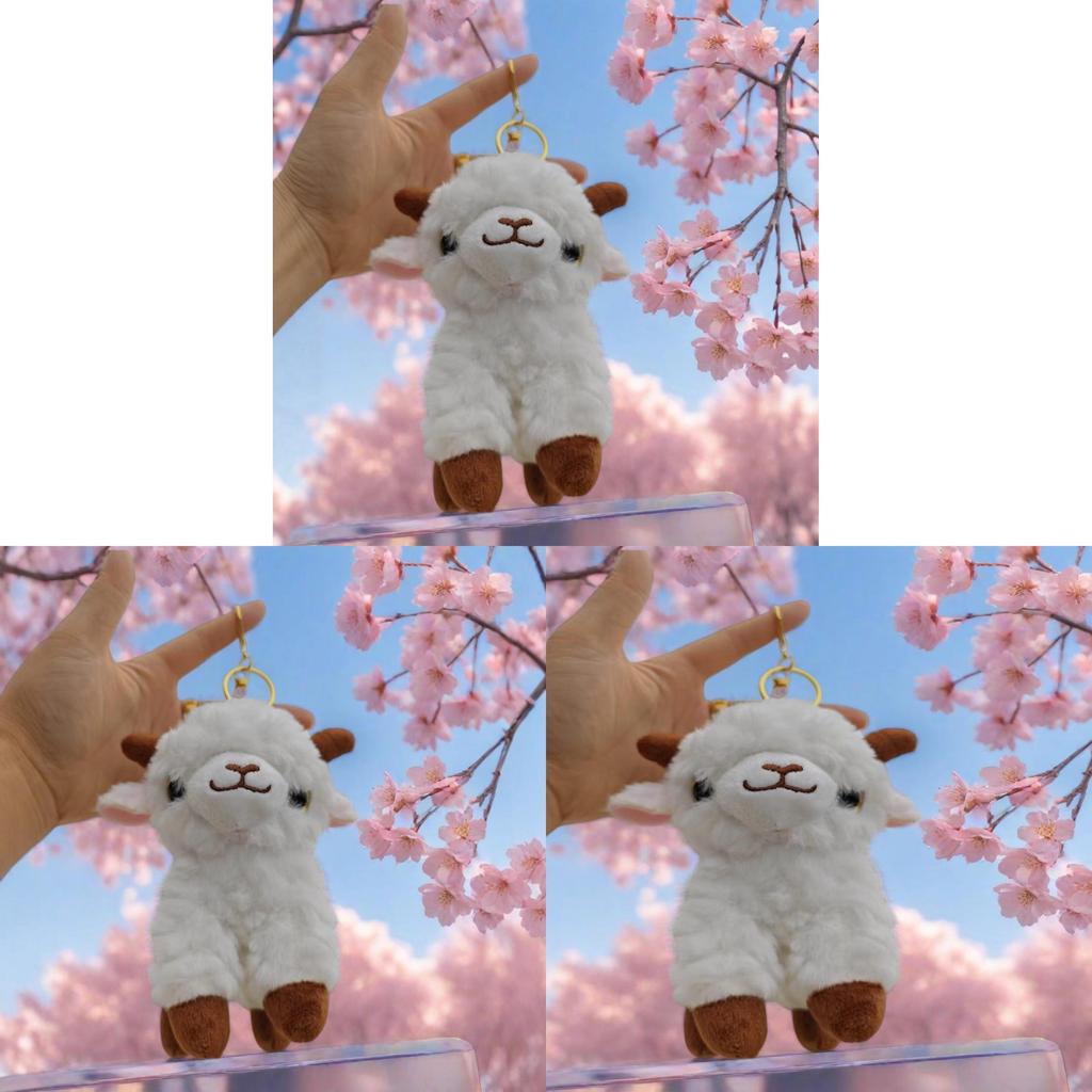 Plush Sheep Keychain Soft Crystal Plush Keyring For Kids And Teens