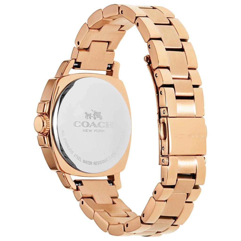 Coach Boyfriend Japanese Quartz (Battery-Powered) Rose Gold Dial Women's Watch 14502128