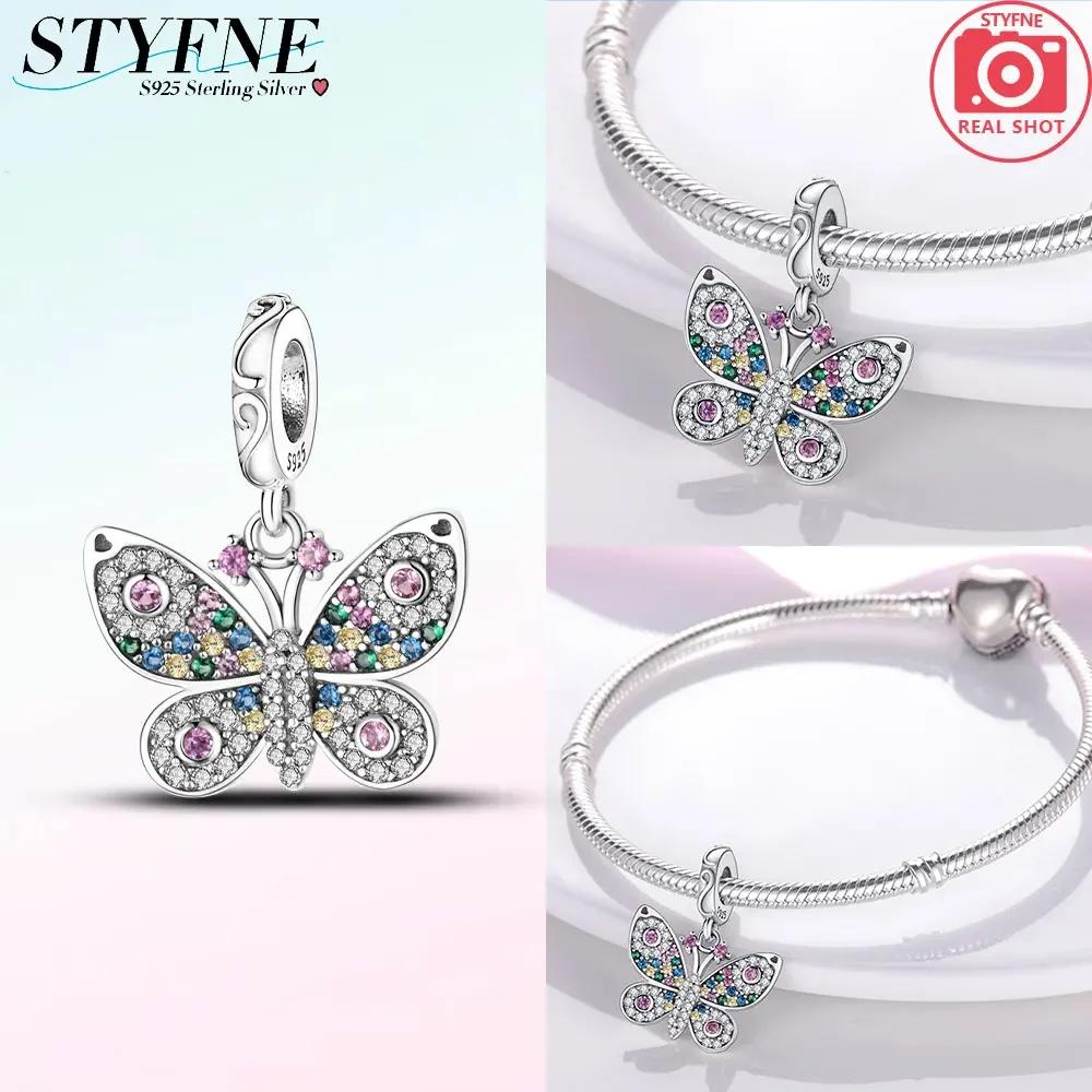 Charm Bead Charms Plata Originales Colored Butterflies Bead Charms for Charm Bead Charms copper Bracelets Jewellery Making Womens Gift