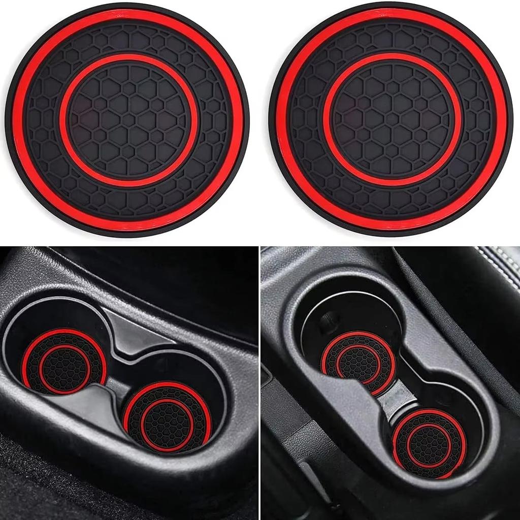 New 2-piece Anti Slip Mat, Car Coaster, Durable Car Cup Holder, Coaster, Universal, Dust-proof Protection for Car Interior