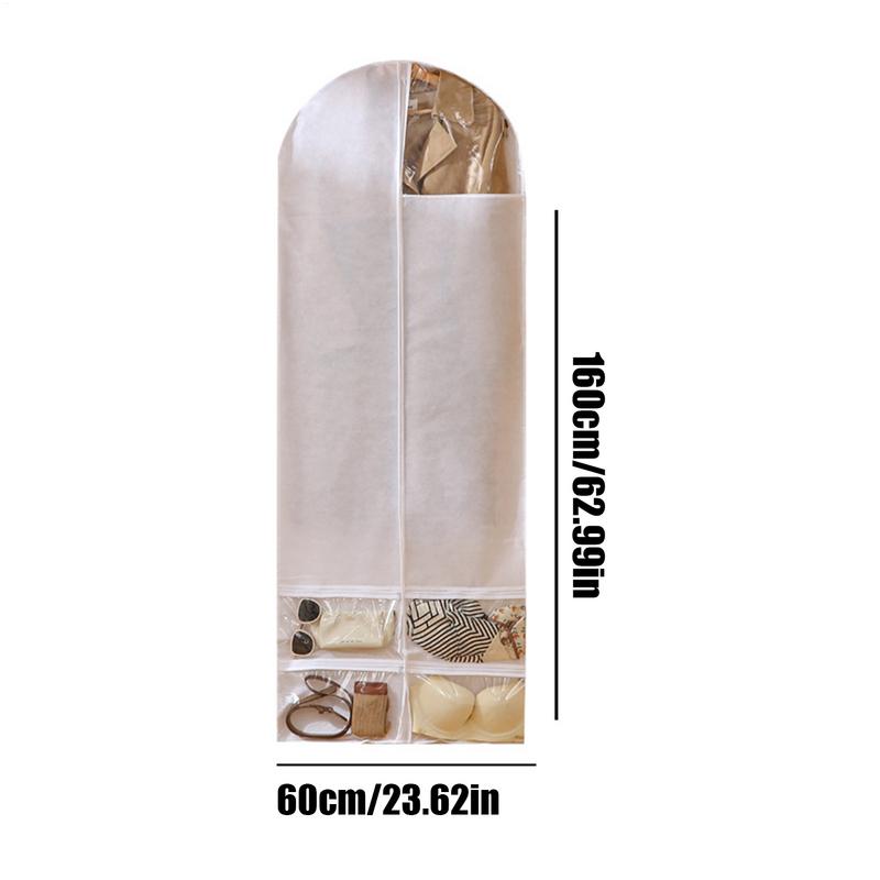 Suit Bags For Closet Storage Large Capacity Clothes Dust Cover With Clear Window Multifunctional 4 Grids Coat Protector Wardrobe