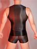 Canottiere Sexy Uomo Sottili Senza Maniche Lucide Oleose Elastiche Collant Sexy Trasparenti a Vista T-shirt Erotica Senza Maniche