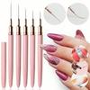 5Pcs 2026 Latest, Halloween, Best Gifts for Christmas, Nail Art Brushes Liner Striping Brushes, Super Fine Nail Art Long Striper