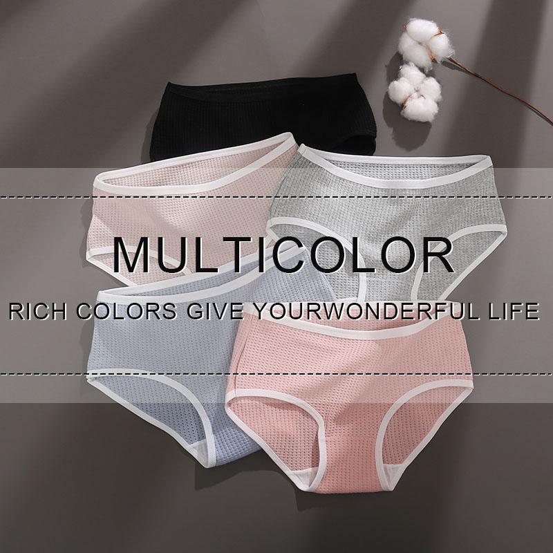 Waffel Baumwolle Höschen Frauen Unterwäsche Sexy Dessous Weibliche Slips Pantys Atmungsaktive Unterhose Mädchen M-XL Weiche Dessous