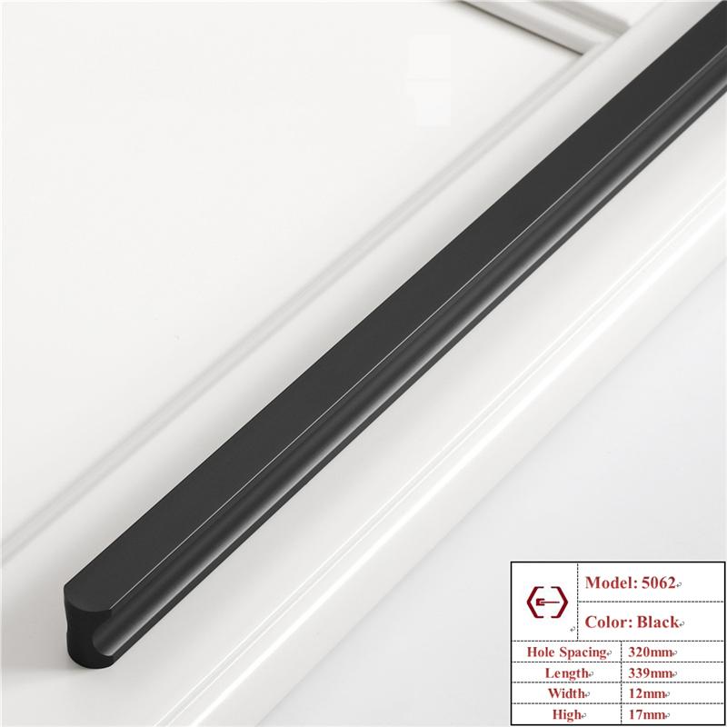 Hidden Furniture Handle Gold Black Gray Kitchen Cabinet Knob Wardrobe Drawer Pull Kitchen Extended Door Handle Accessories Knobs