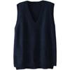 Spring Autumn Versatile Women's Knit Vest Outer Wear Japanese Style Loose Outer Layer V-Neck Sweater Vest