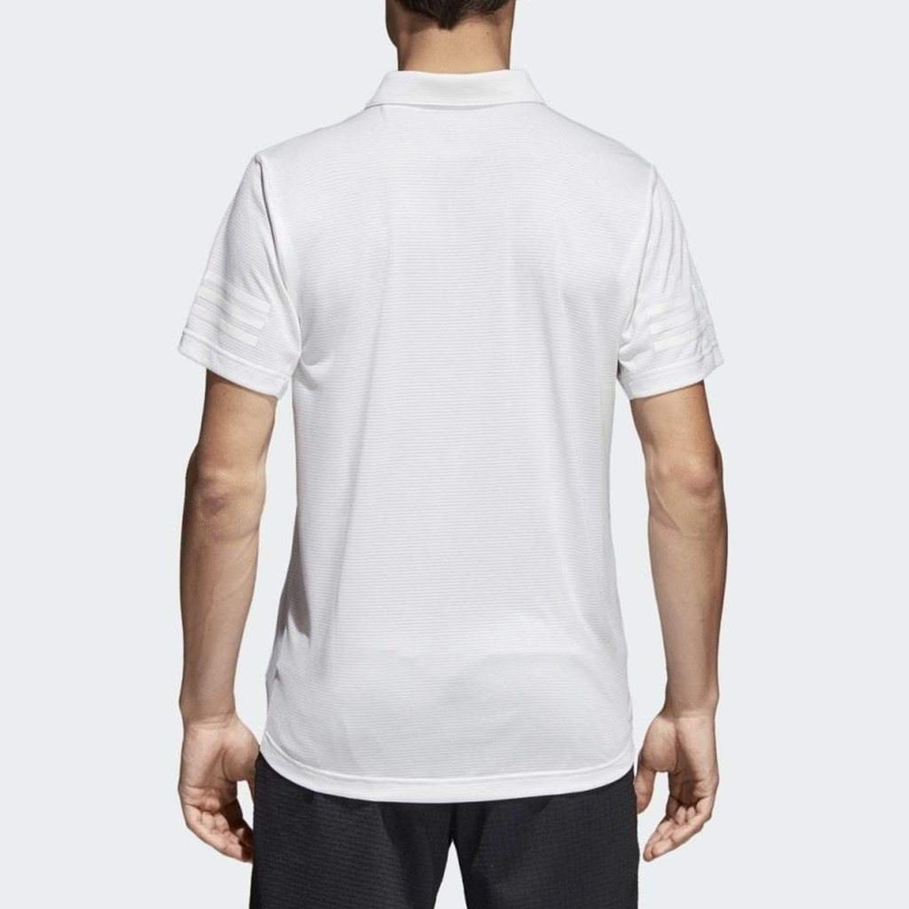 Adidas Lifestyle Casual Series Breathable Letter Short Sleeve Polo Shirt Men Polo Shirts White CW3931