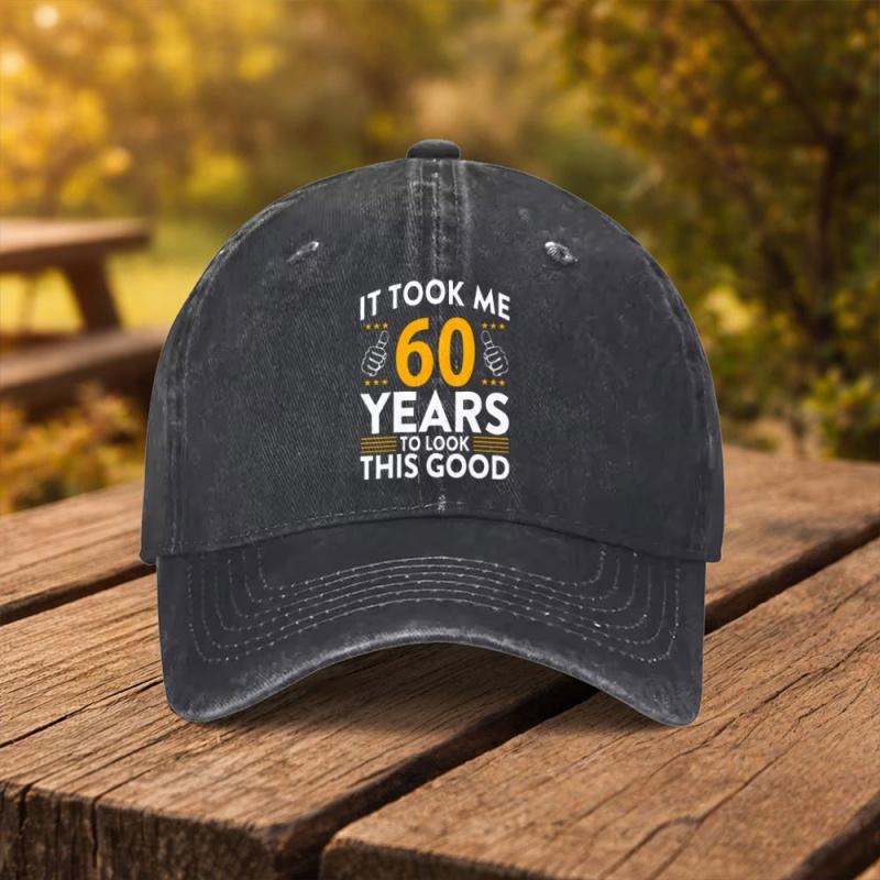 Happy th Birthday Printed Baseball Cap Unisex Duckbill Cap for Outdoor Sports Fitness Travel