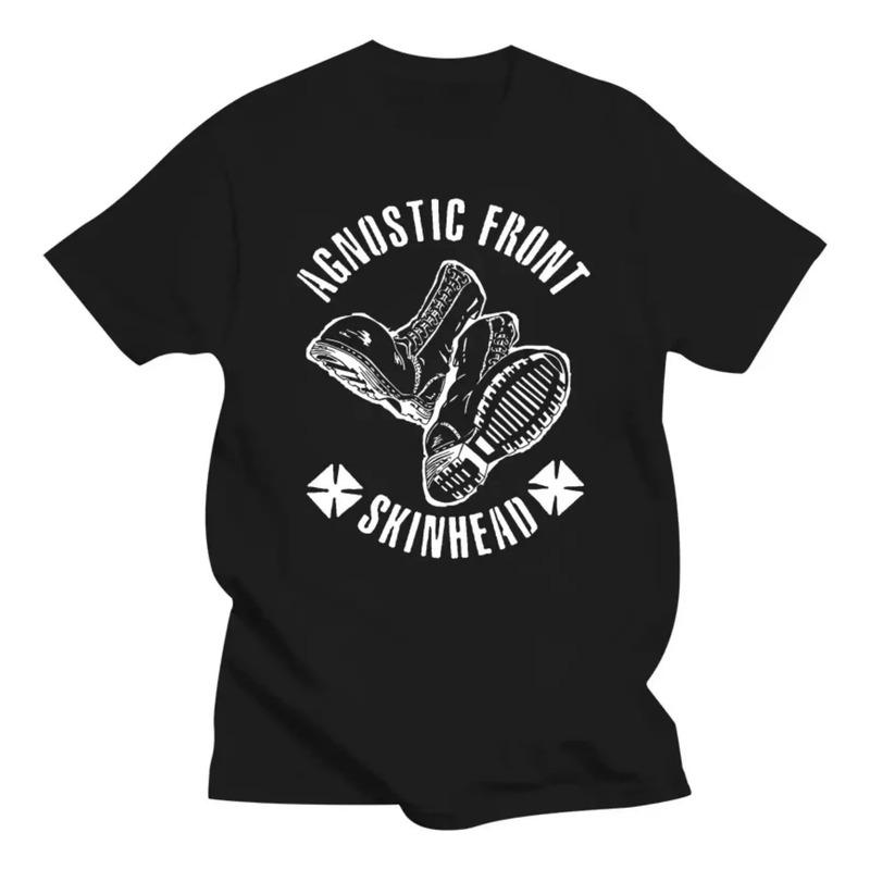 Camiseta Band Agnostic Front Skinhead Boots Para Hombre Y Mu S
