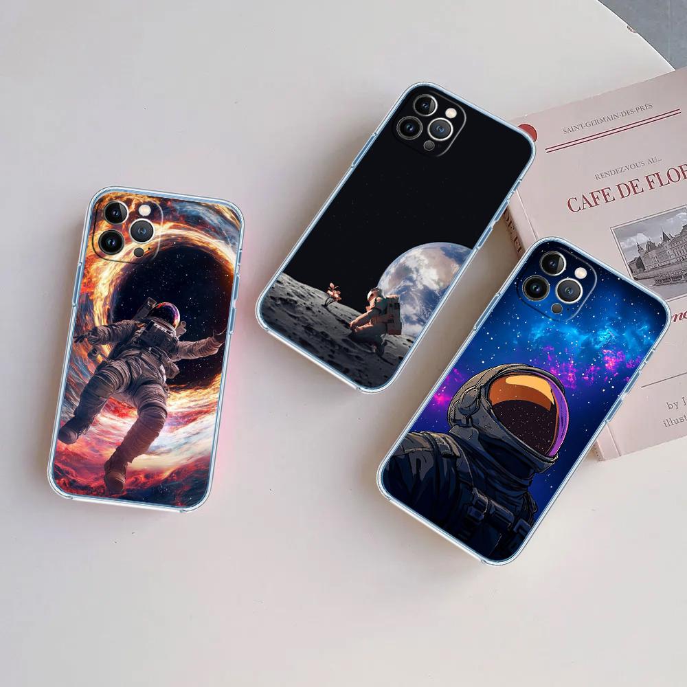 PP7 Astronaut Space Moon Soft Shell Transparent Phone Case for Motorola Moto G7 G8 G9 G84 G85 G73 G24 G15 Z2 Play Power Plus