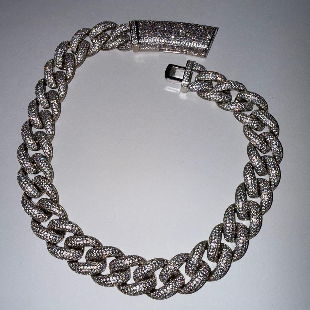 Used Zirconia Miami Cuban Chain 45cm