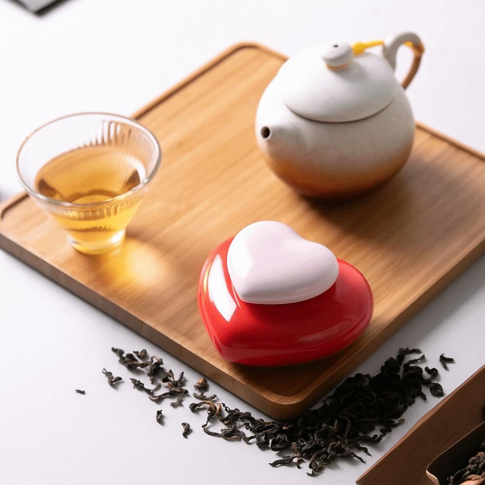 

Ceramic Tea Container Mini Sealed Jar Home Decor Candy Storage Box Pill Style 1