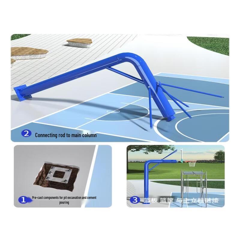 Jun Ding Ying Professional Embedded Basketball Hoop