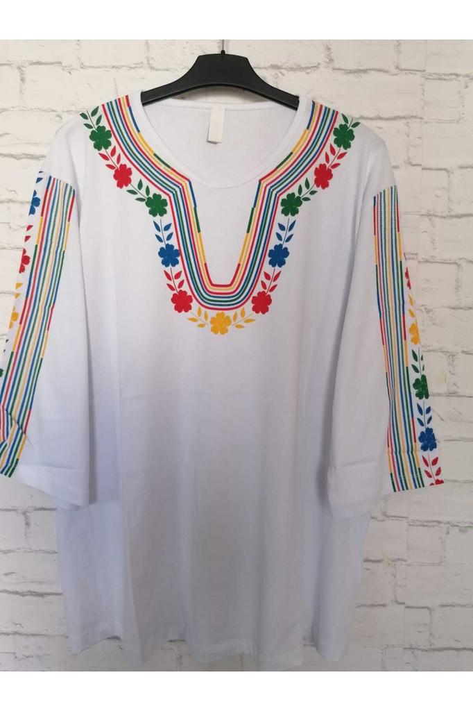 Damenbluse in großer Größe, perfekt für den Sommer, gekämmte Baumwolle, bequeme Bluse