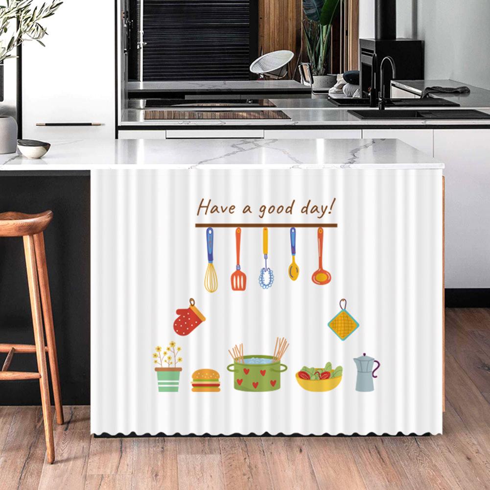 Cabinet Cover Curtain Kitchen Dust Curtain Non Perforated Cabinet Dust Oil Fume Curtain Household Furniture Short Curtains