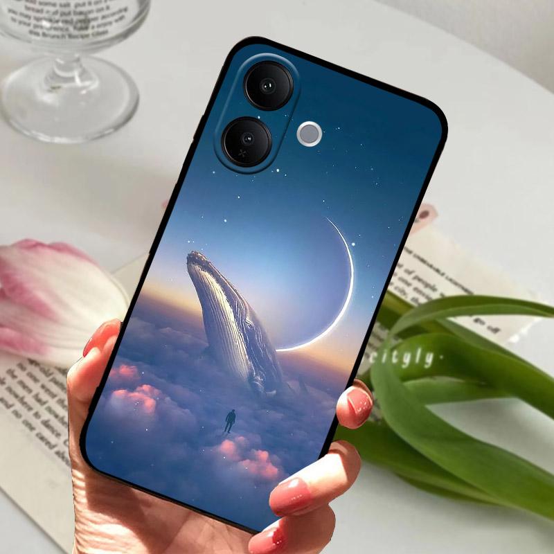 Vivo V60 Lite 5G Telefon Kılıfı İçin Moda Boyama Silikon Yumuşak TPU Kılıf VIVO V 60 LITE İçin Darbeye Dayanıklı Arka Kapak Lens Koruyucu