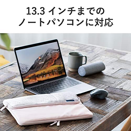 ELECOM Computer Case PC Case 13.3 Inch Case Scandinavian Design Leaf Pink BM-IBPTP13T1