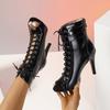 Women's Open-toe Fish Mouth Sandals Trend Strap Cool Boots Fashion High-heeled Women Roman Sandals  Tacón  Elegantes
